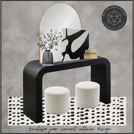 | BLACK + WHITE | Love this vignette. Perfect for an entryway or even hall. 🖤🤍

Foyer | Console | Black and White | Rug | Entryway | Mirror | Art


#LTKhome #LTKstyletip #LTKSale