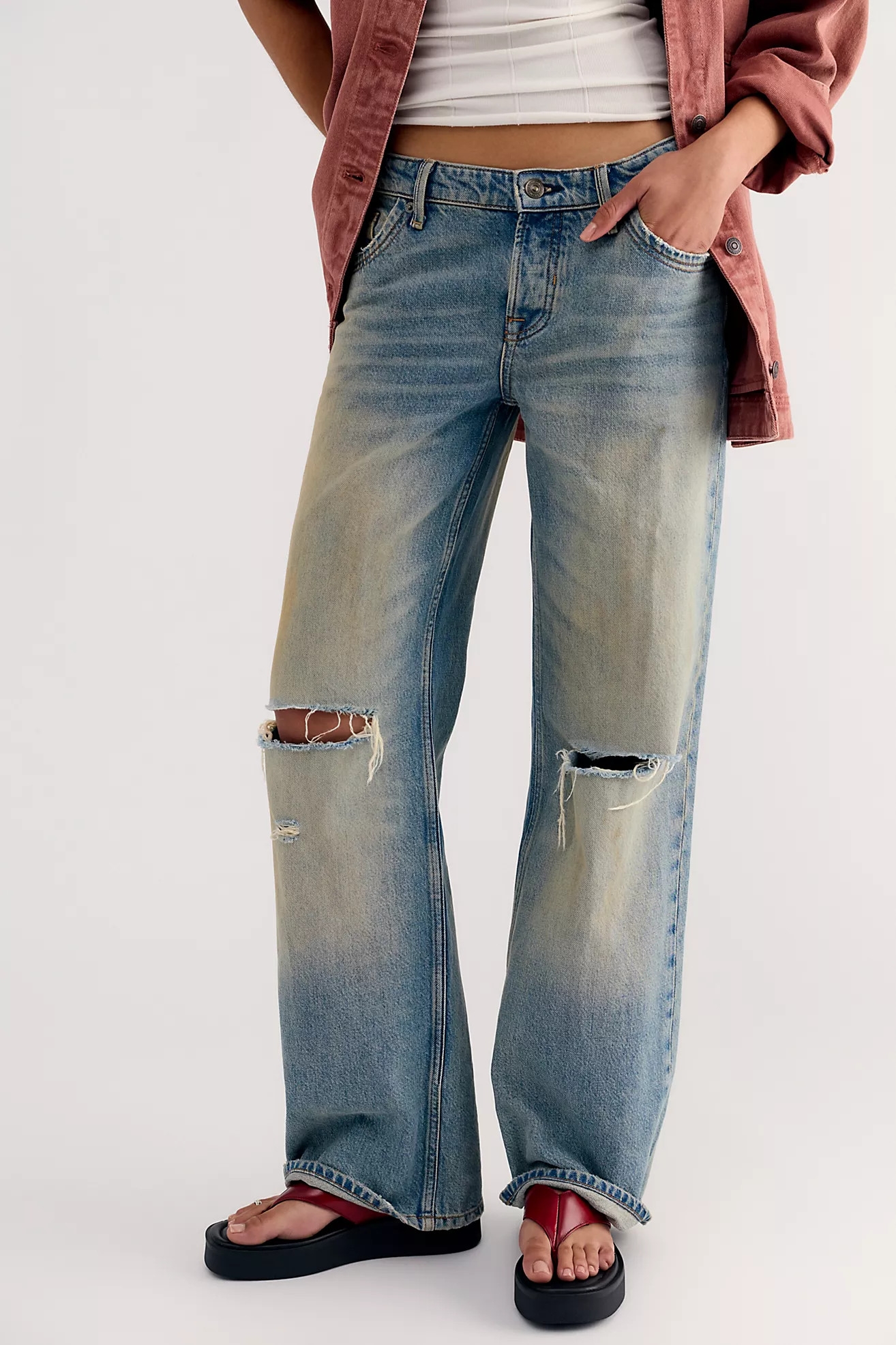 We The Free Tennessee Low-Rise Boyfriend Jeans | Free People (Global - UK&FR Excluded)