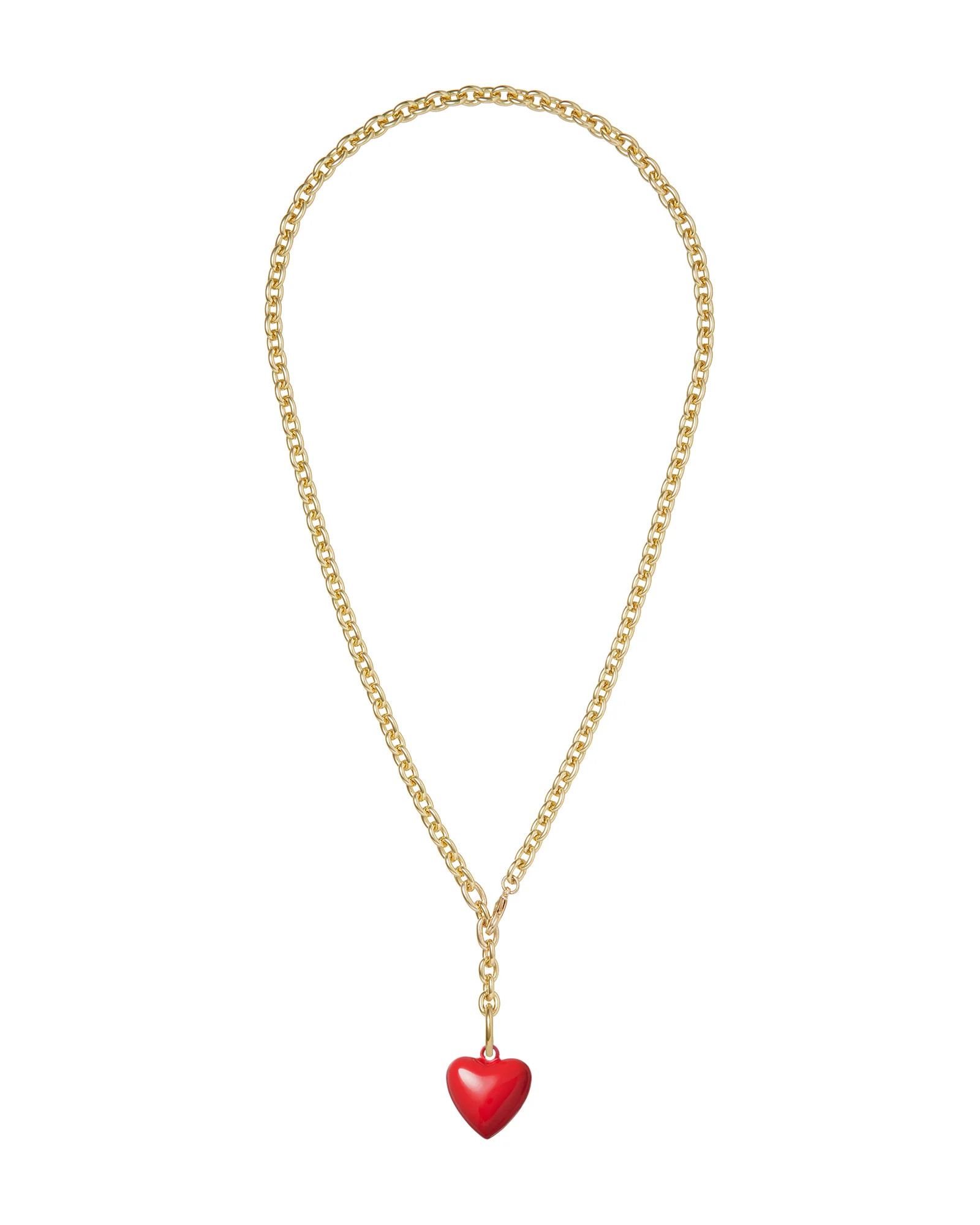 The Mini Puffy Heart Charm Necklace | Roxanne Assoulin