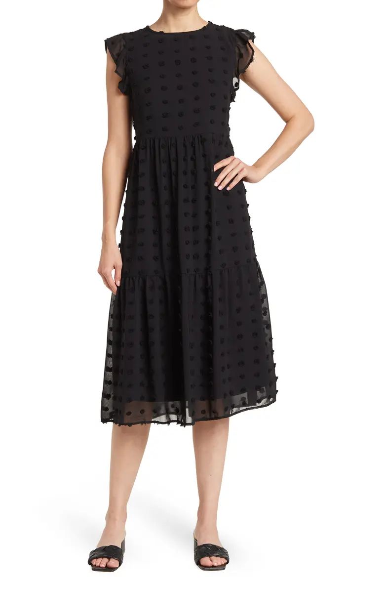 Love By Design Ballerina Clip Dot Tiered Midi Dress | Nordstromrack | Nordstrom Rack