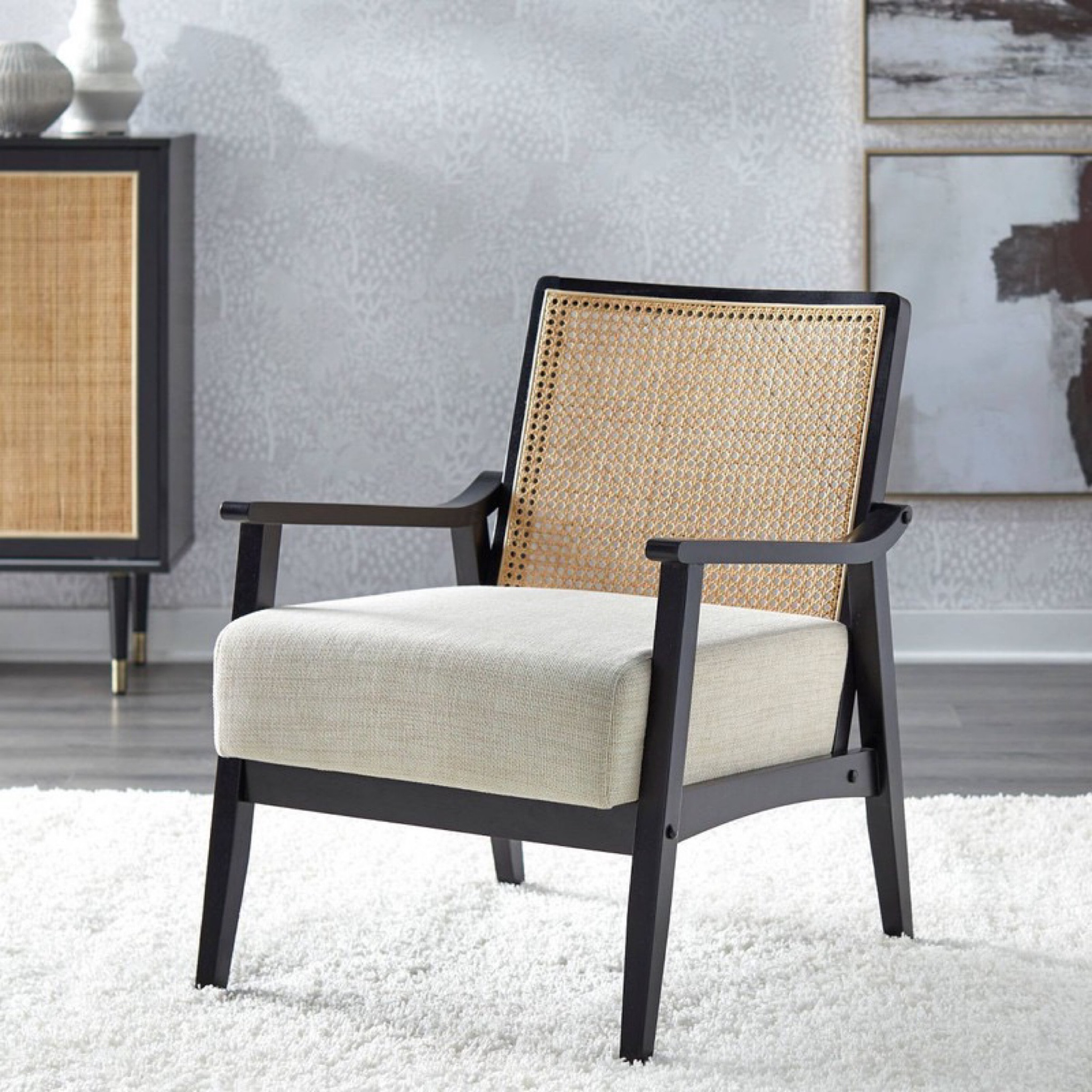 Enhance your space with the sleek sophistication of this black beauty. The Hannah Wood Frame Armchair effortlessly marries comfort and design, making it the perfect addition to your home. Its black wood frame adds a touch of modern flair to any room, ensuring that it not only seats but also makes a statement. Elevate your space with the timeless charm of black design. #BlackDesignChair #ElegantHome #SleekSophistication #HomeDecorGoals #DesignStatement #BlackWoodChair

#LTKhome #LTKSeasonal #LTKFind