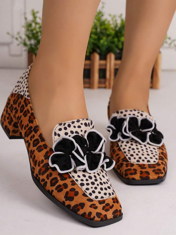British Style Women 2024 Autumn/Winter New Soft Sole Medium Heel Loafer Flats | SHEIN