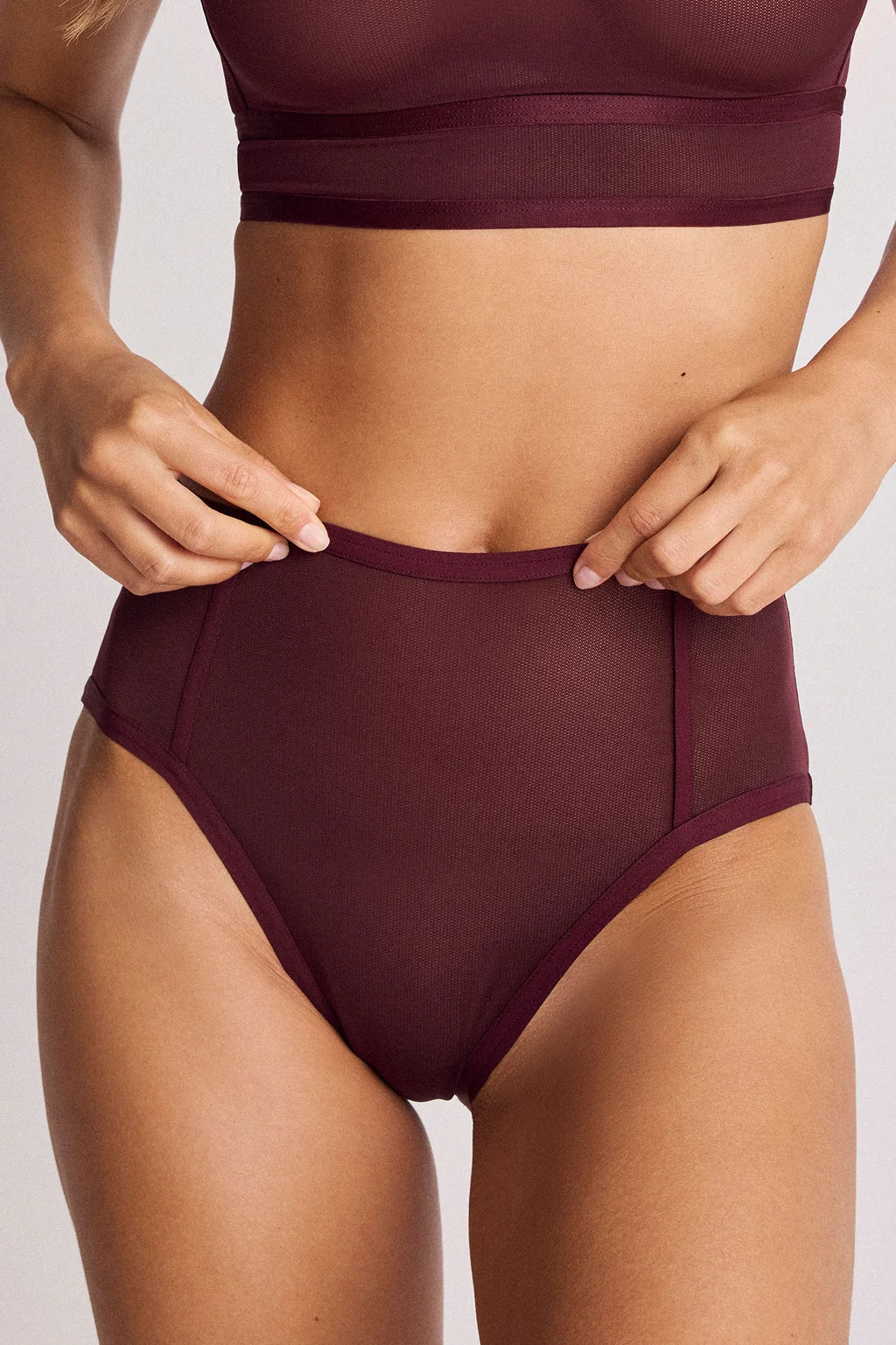 Sieve High Brief in Garnet | Negative Underwear