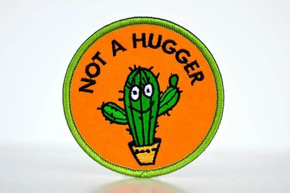 Not A Hugger. Embroidered Patch. | Etsy (US)
