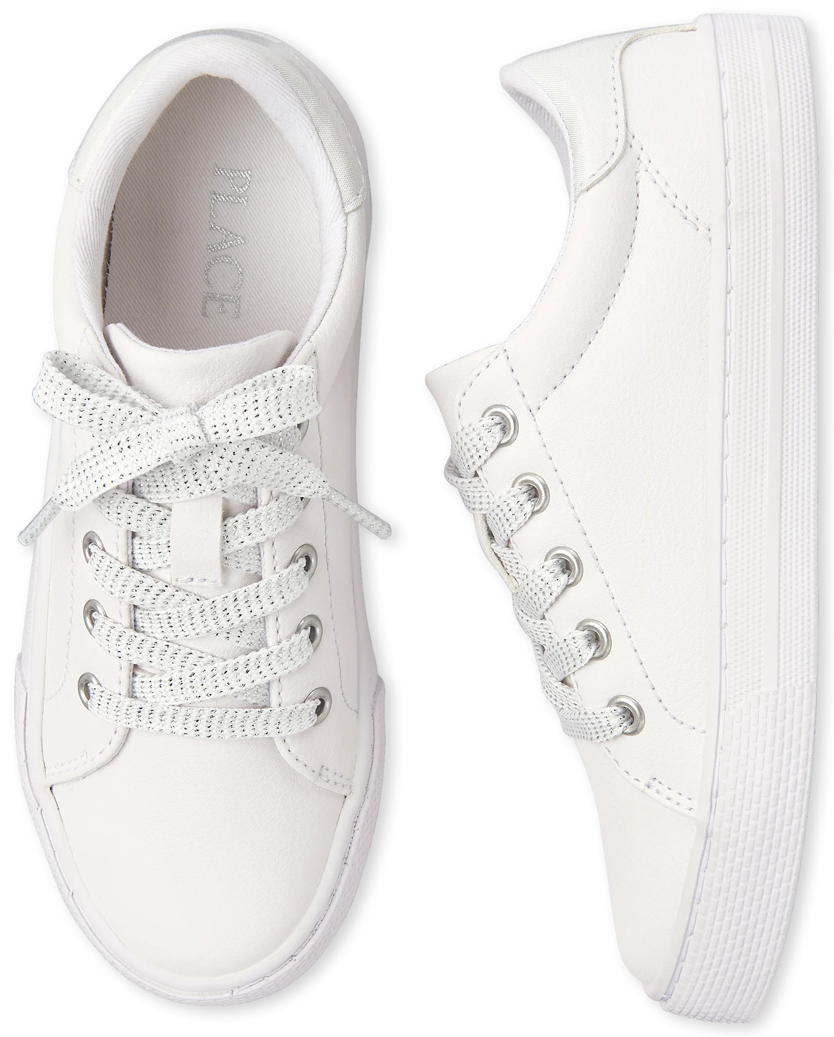 Girls Uniform Low Top Sneakers - white | The Children's Place