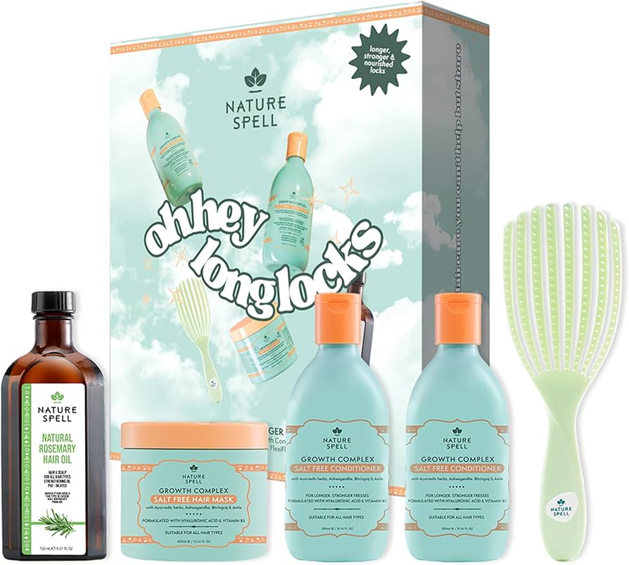 Nature Spell Hey Long Locks Haircare Gift Set for Her, Beauty Gift for Women, Colour Safe, Sulpha... | Amazon (UK)