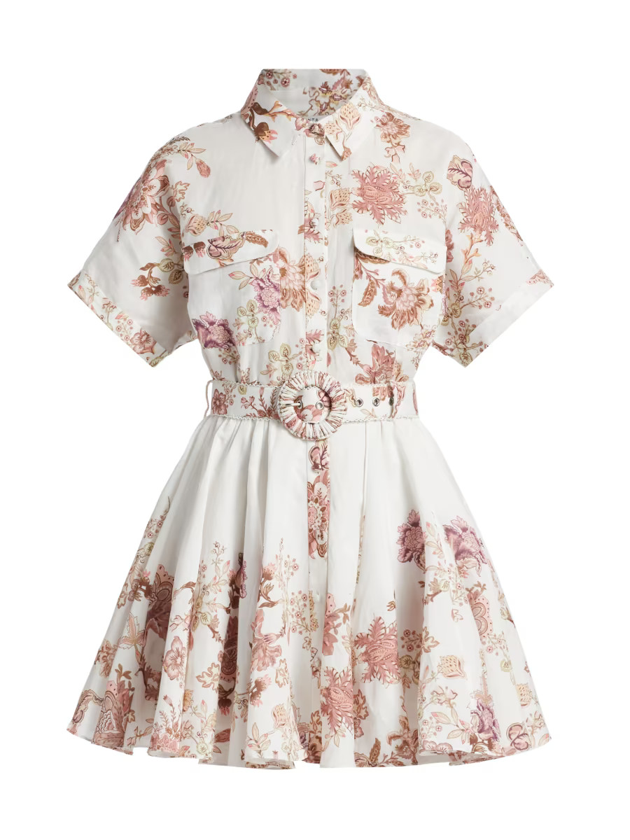 Diza Floral Mini Shirtdress | Saks Fifth Avenue