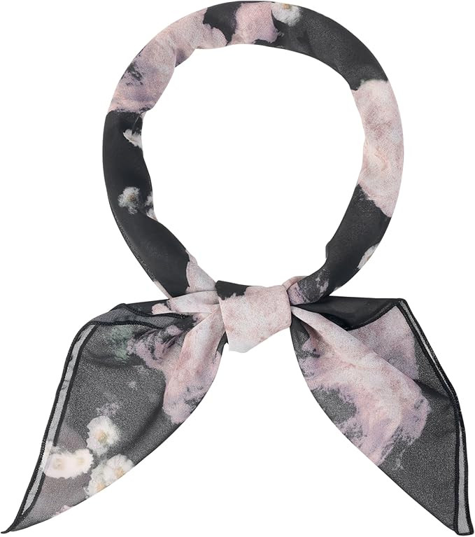 Allegra K Women Chiffon Scarves - 27.6" X27.6" - Floral Print Square Kerchief Neck Scarf Neckerch... | Amazon (US)