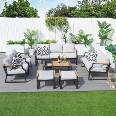 9 - Person Seating Group with Cushions | Wayfair North America