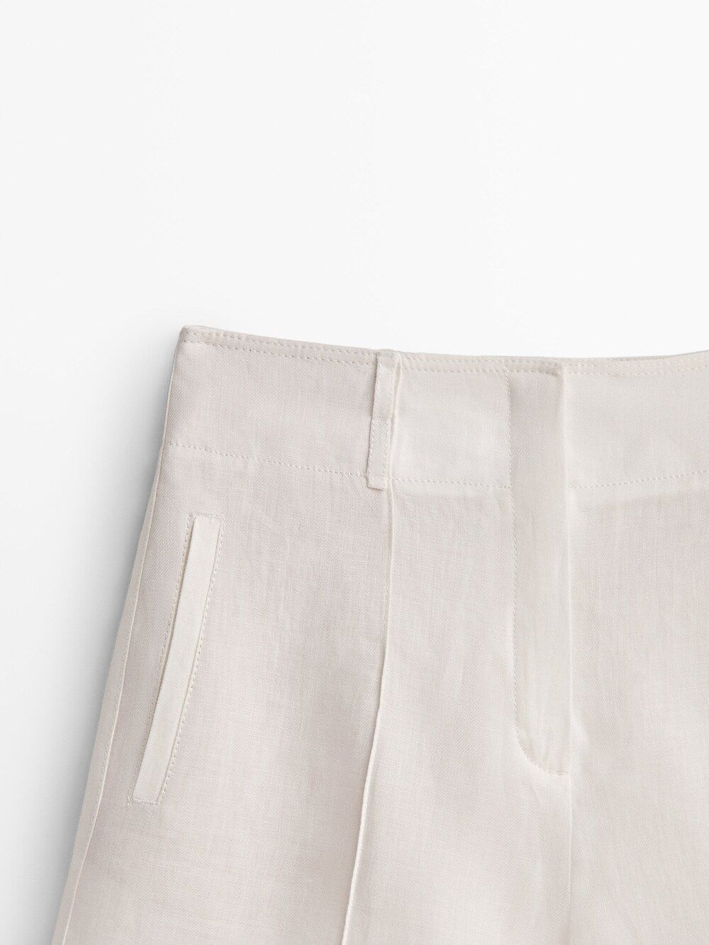 Linen Bermuda shorts with seams | Massimo Dutti (US)