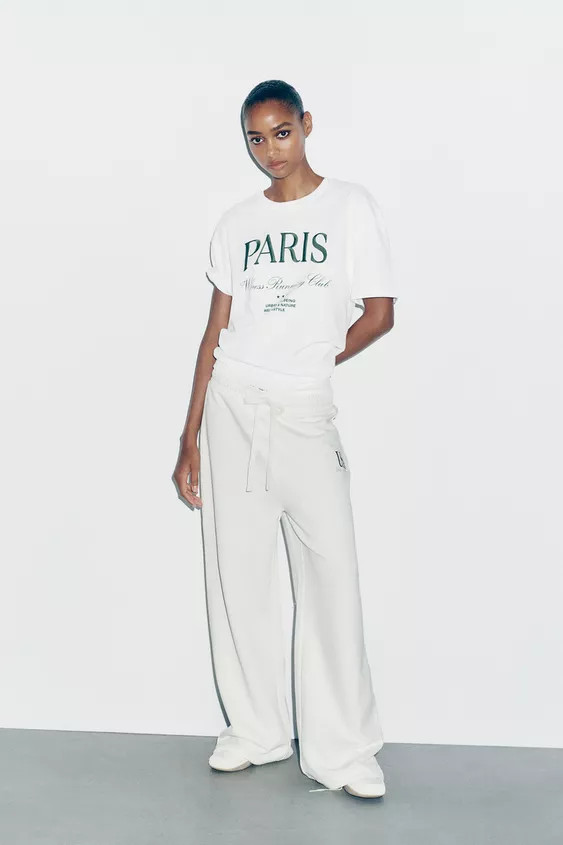 EMBROIDERED SLOGAN T-SHIRT | Zara UK