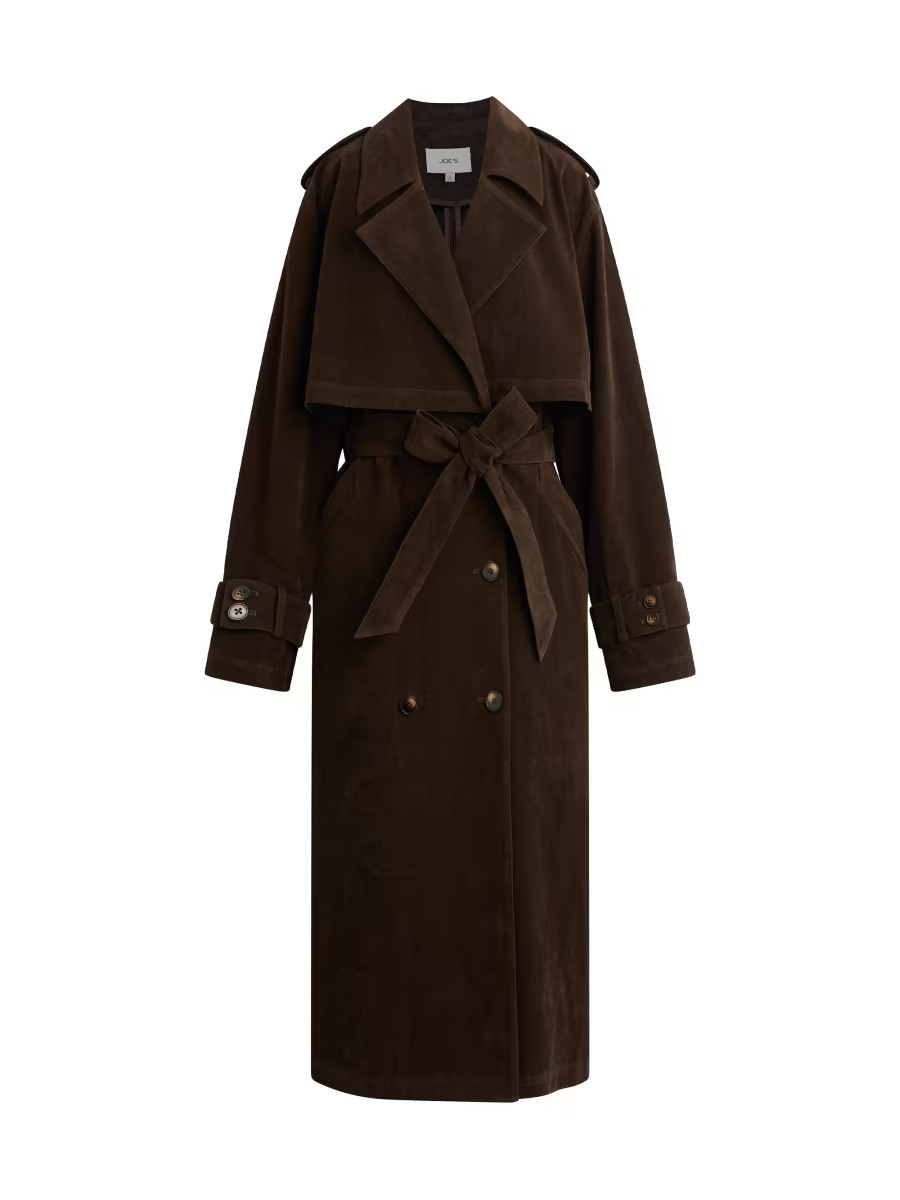 Joe's Jeans The Elizabeth Faux-Suede Trench Coat | Saks Fifth Avenue | Saks Fifth Avenue