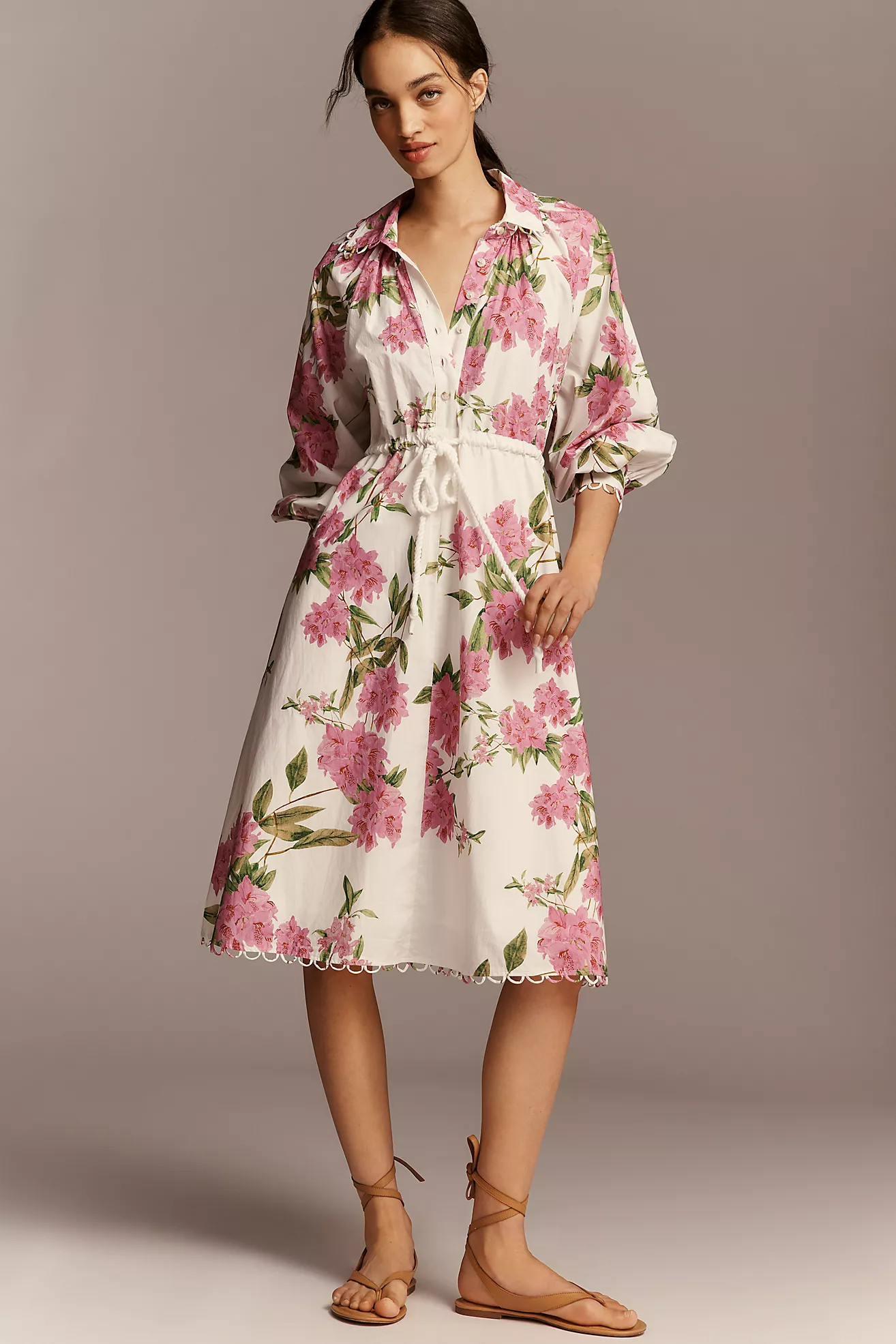 En Saison Esther Long-Sleeve Midi Dress | Anthropologie (US)