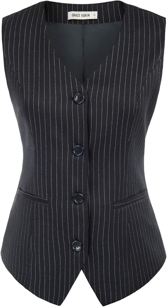 GRACE KARIN Womens Waistcoat Vest Vintage Steampunk Dress Jacquard Jacket | Amazon (US)