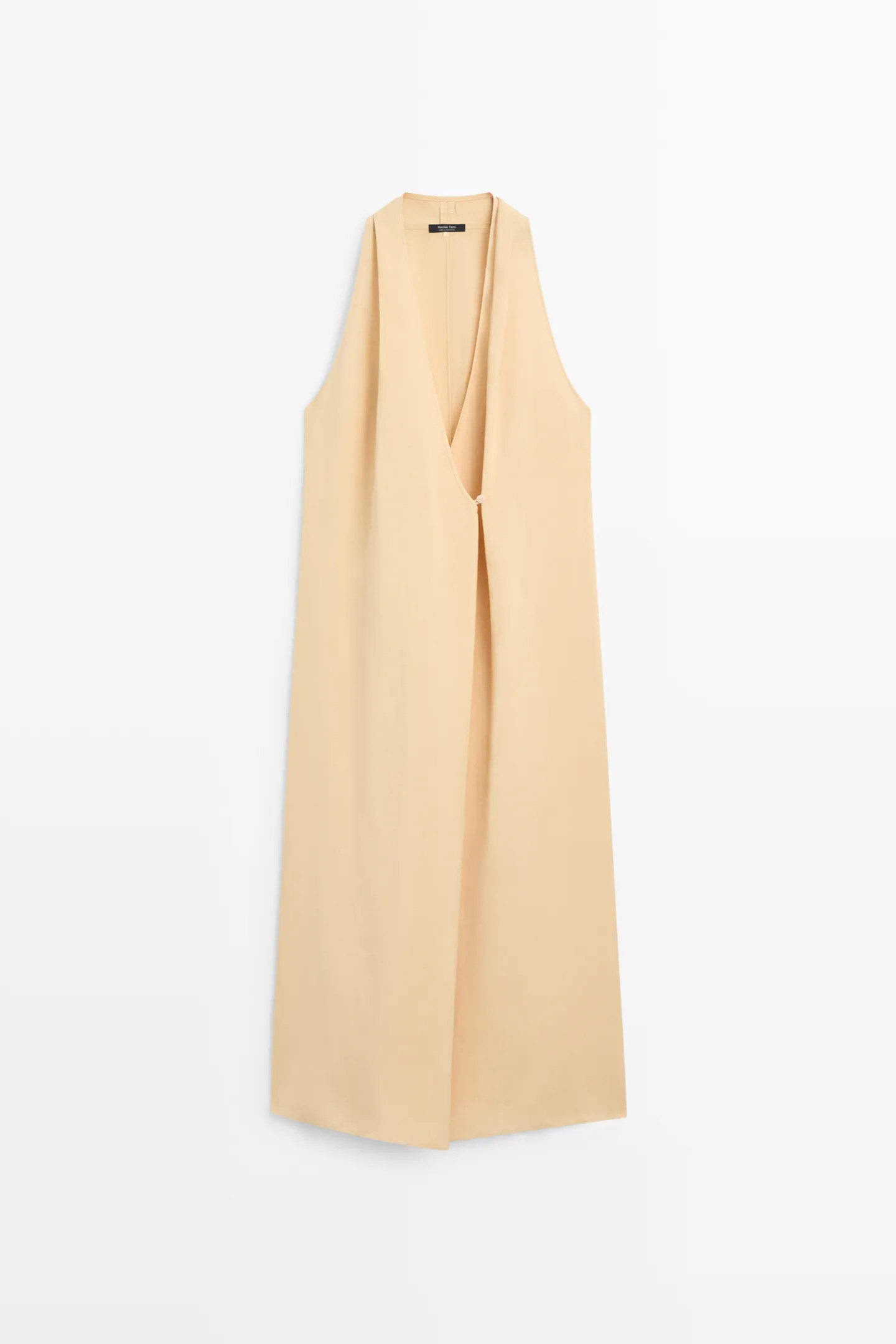 AUSSEHEN ANSEHEN
Midikleid mit Knopfdetail Farbe:  Hellgelb  Hinzuf\u00fcgen Farbe: Hellgelb|Ref.... | Massimo Dutti DE