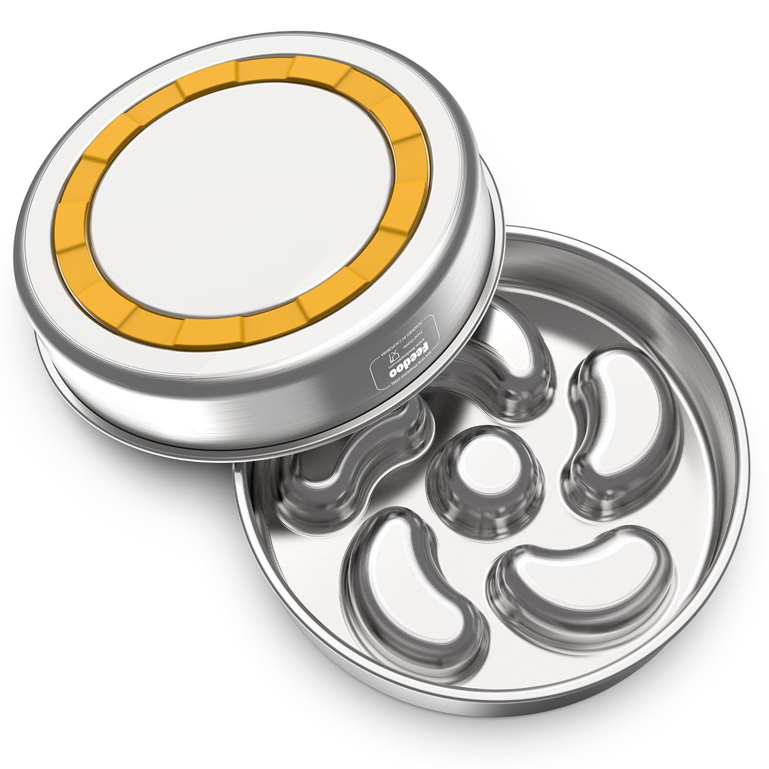 Slow Feeder Dog Bowl, Double-Layer Food-Grade Stainless Steel, Heavy Duty with Non-Slip Rubber Ba... | Amazon (US)