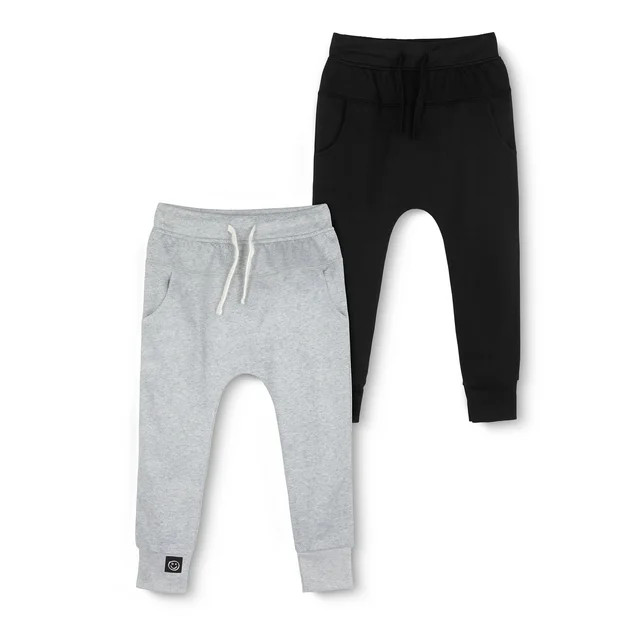 Little Star Organic Kids Boys 2Pk Harem Joggers, Size 6– 10 | Walmart (US)
