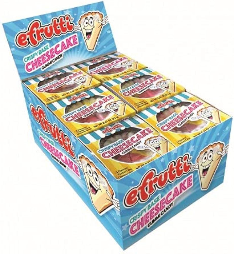 efrutti Gummi Cheesecakes with Crispy Base, 0.81 Ounce Gummi Candy - 30 Count Display Box | Amazon (US)