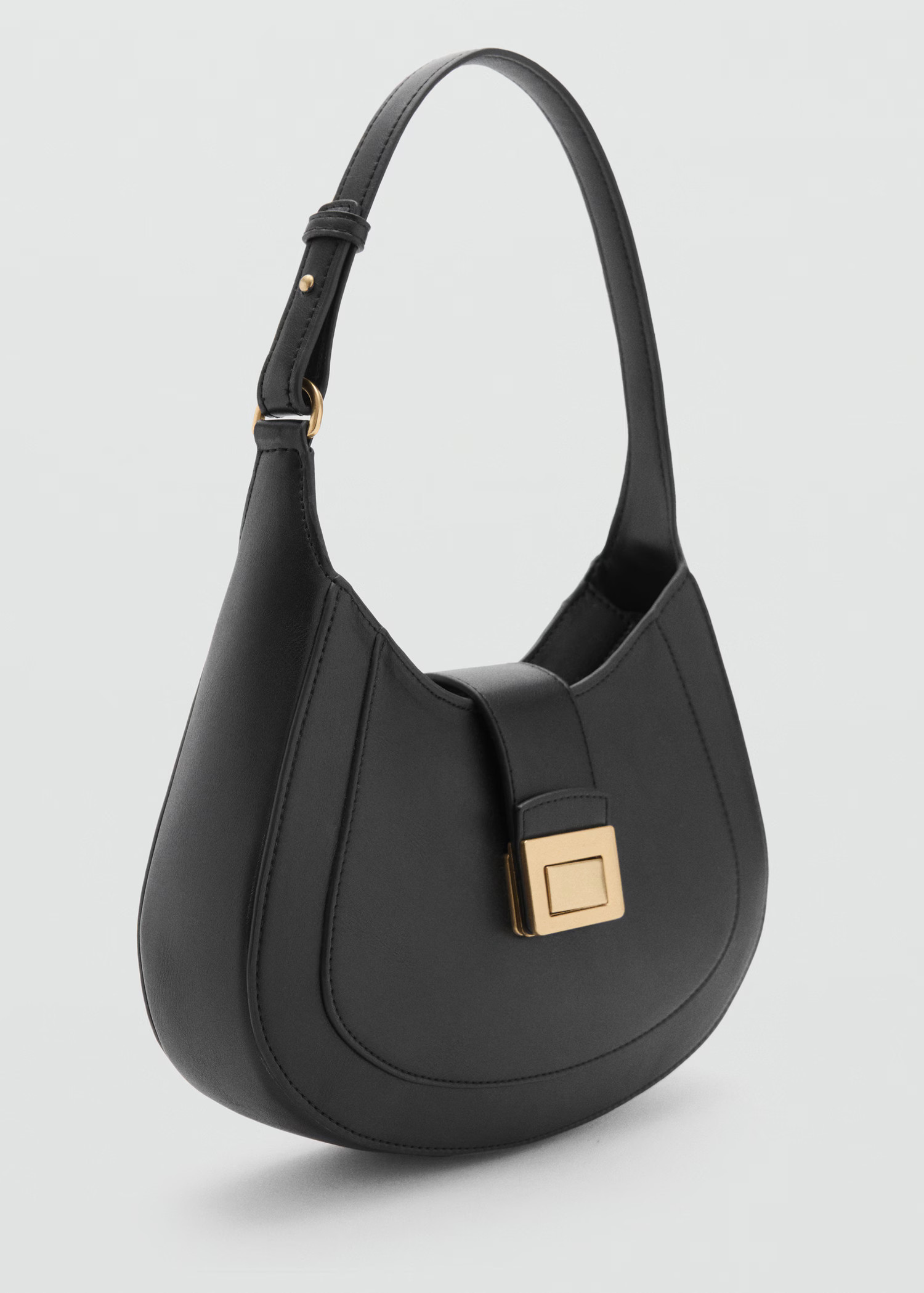 Shoulder bag with metal closure - Women | MANGO United Kingdom | MANGO (UK)