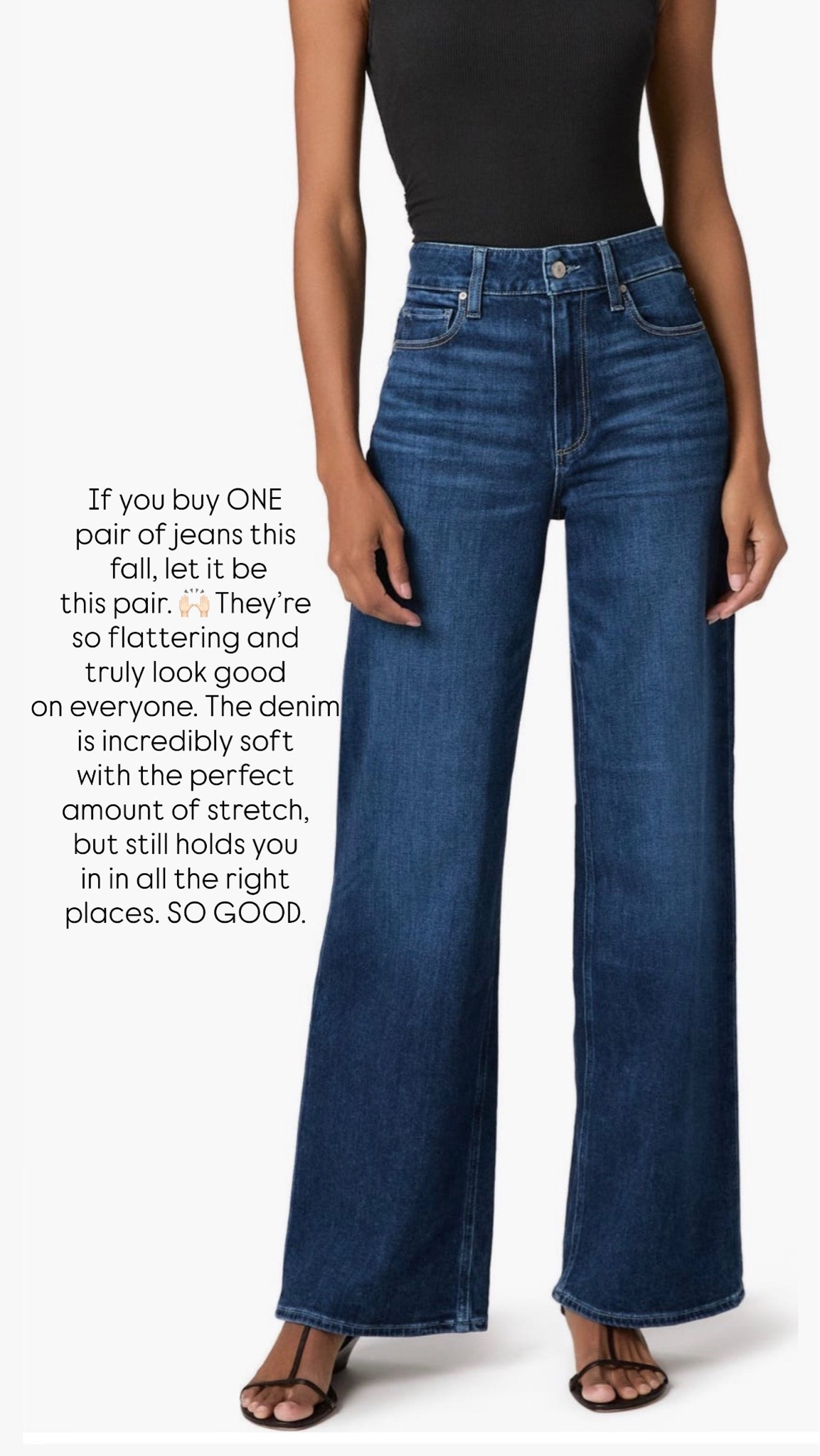 If you buy ONE pair of jeans this fall, let it be this pair. 🙌🏻 They’re so flattering and truly look good on everyone. The denim is incredibly soft with the perfect amount of stretch, but still holds you in in all the right places. SO GOOD. 

Fit tts