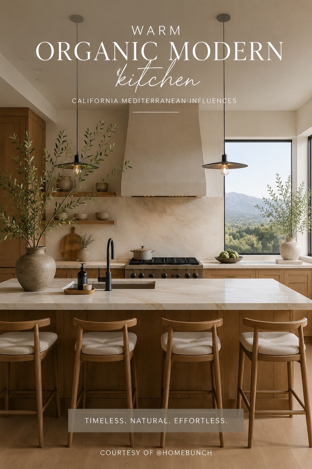 This kitchen is proof that timeless design is all about thoughtful materials. 🤍

The combination of warm white oak, Taj Mahal Quartzite, a sculptural plaster range hood, and soft California Mediterranean influences creates a space that feels calm, elevated, and made for everyday living.

I'm sharing more beautiful homes, paint colors, and timeless inspiration on HomeBunch.com. Save this look for your future kitchen renovation!

Design: @homebunch 

#ltkhome #kitchendesign #organicmodern #modernkitchen #californiamediterranean #tajmahalquartzite #neutralinteriors #luxurykitchen #warmminimalism #interiordesign #homebunch

#LTKfamily #LTKstyletip #LTKhome