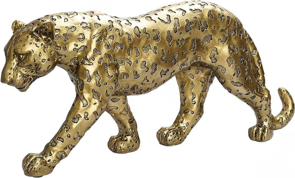 Polyroyal Cheetah Statue Home Decor Leopard Sculpture Resin Sitting Cheetah Figurine Desktop Tabl... | Amazon (US)