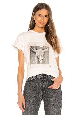 ANINE BING Lili Walk With Me Tee in Ivory from Revolve.com | Revolve Clothing (Global)
