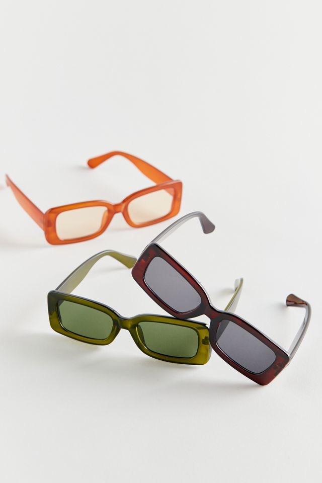 Fairfax Chunky Rectangle Sunglasses | Urban Outfitters (US and RoW)