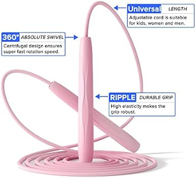 Jump Rope, Adjustable Rapid Speed Jumping Rope Cable for Kids Women Men Home Fitness Workout Exer... | Amazon (US)
