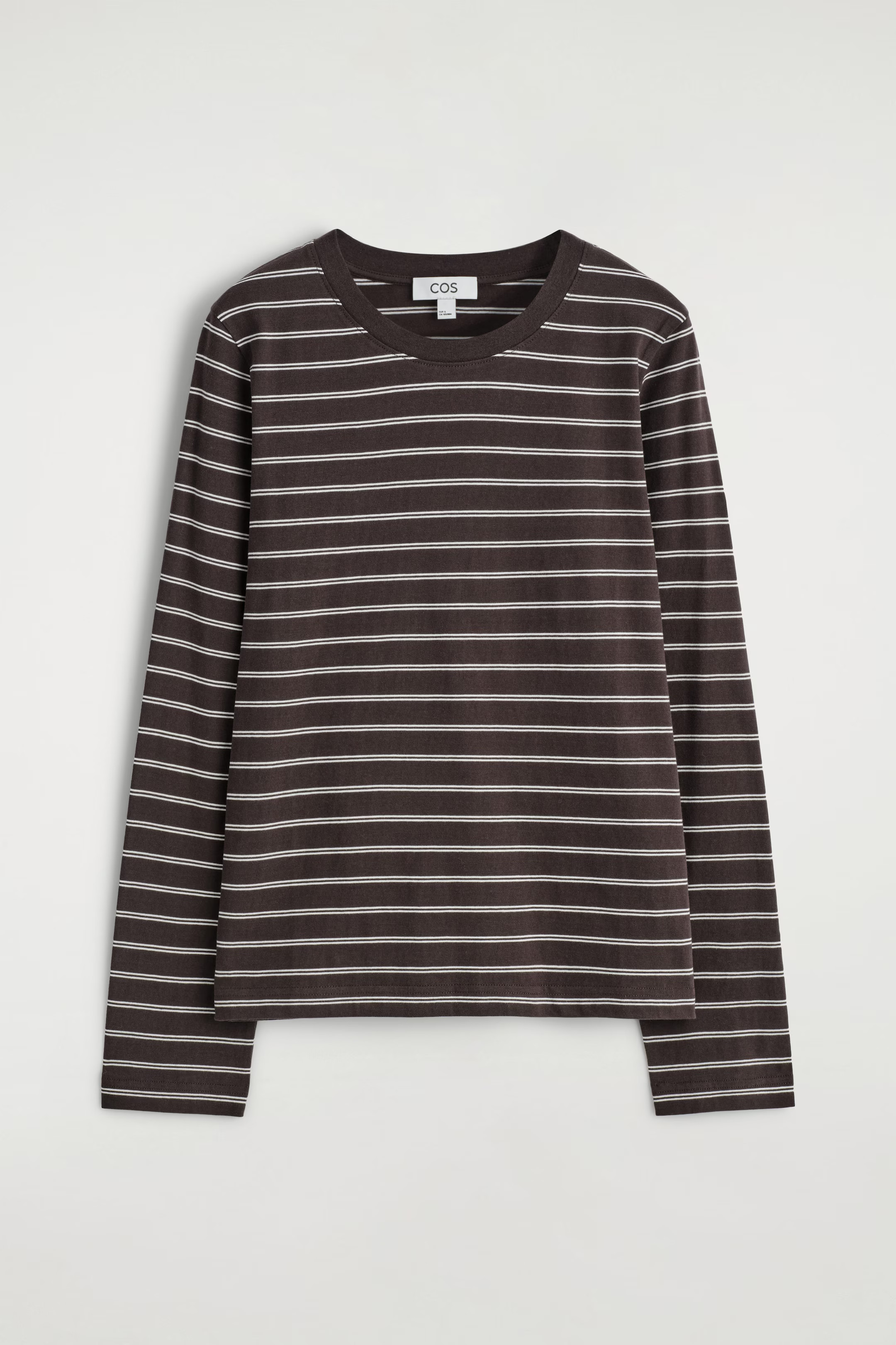 24/7 LONG-SLEEVED T-SHIRT - BROWN / STRIPED | COS US | COS (US)