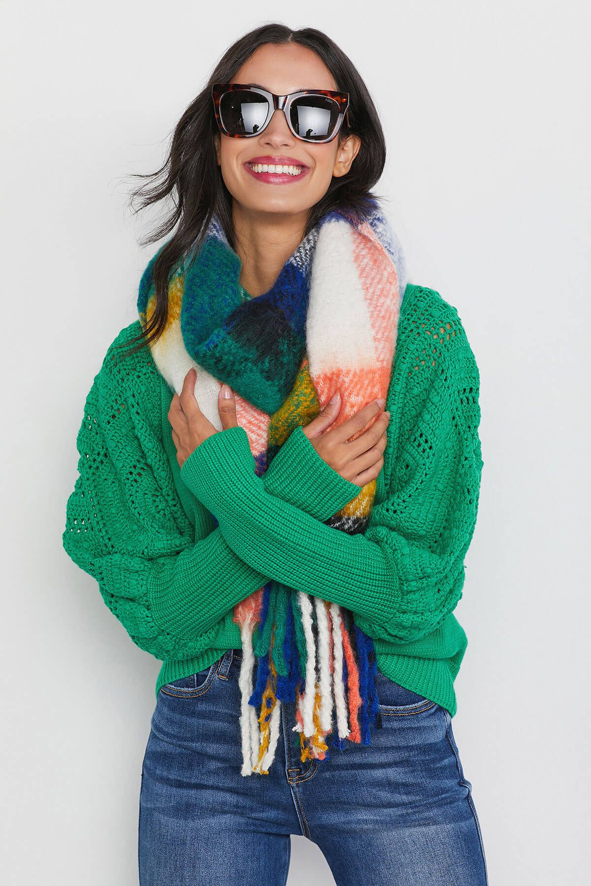 Plaid Cozy Scarf | Social Threads