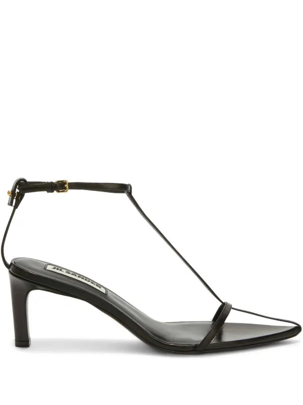 Jil Sander High Leather Sandals - Farfetch | Farfetch Global