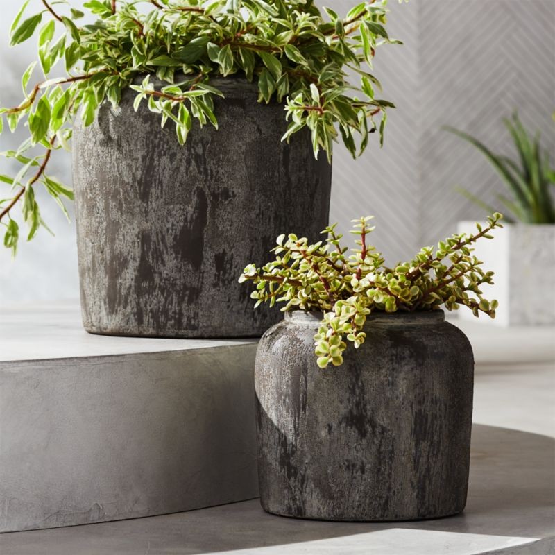 Roma Round Terracotta Planters | CB2 | CB2