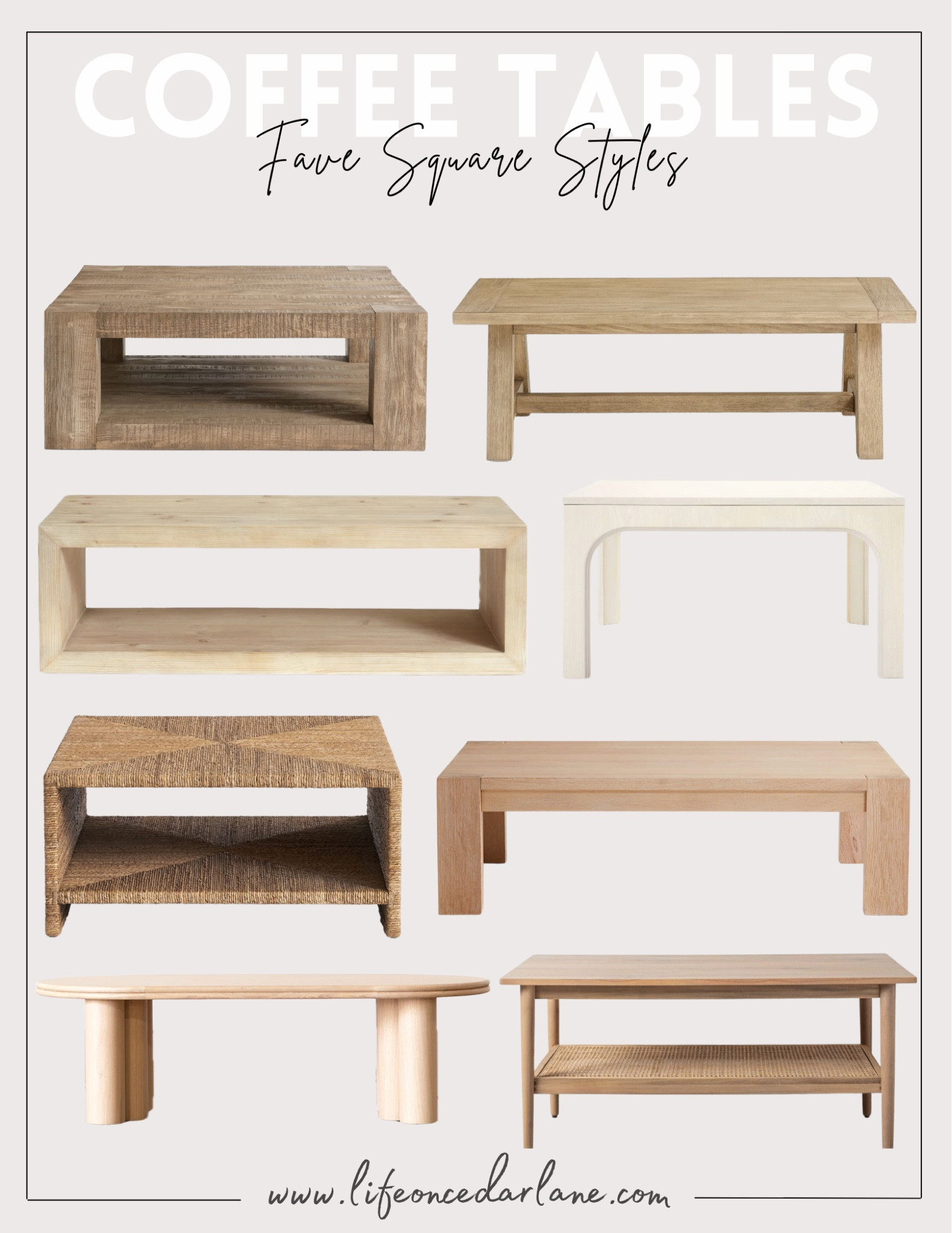 Coffee Tables - here’s a round up of our fave square styles. So many pretty finds with some budget friendly options too! Such an easy way to refresh your living room space! 

#livingroom #familyroom #coffeetables #squarecoffetables 

#LTKhome #LTKsalealert #LTKstyletip