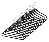 Whitmor Flocked Suit Hangers Set of 15 Black | Amazon (US)