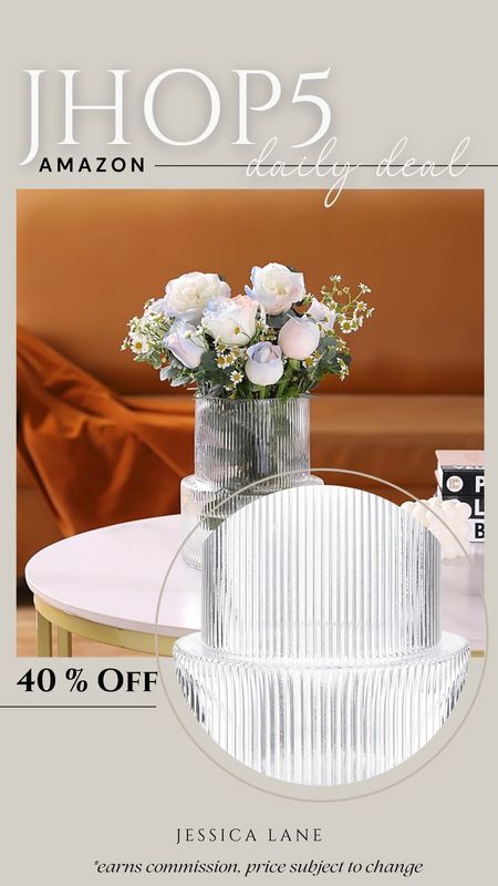 Amazon daily deal, save 40% on this gorgeous ribbed glass vase.Home decor, glass vase, Amazon home decor, decorative accents, ribbed vase, spring vase

#LTKSaleAlert #LTKStyleTip #LTKHome