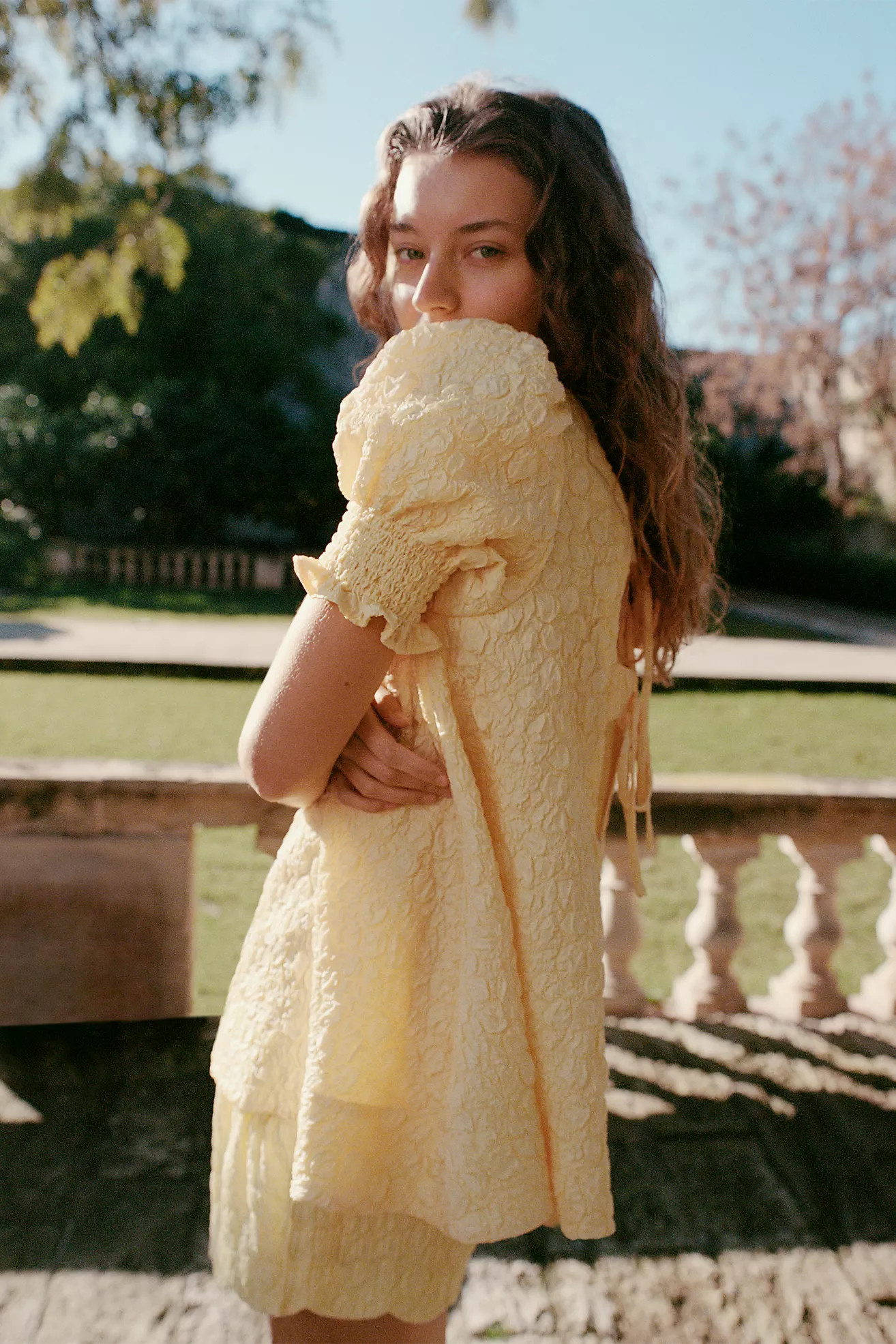 Maeve Short-Sleeve Mini Swing Top | Anthropologie (US)