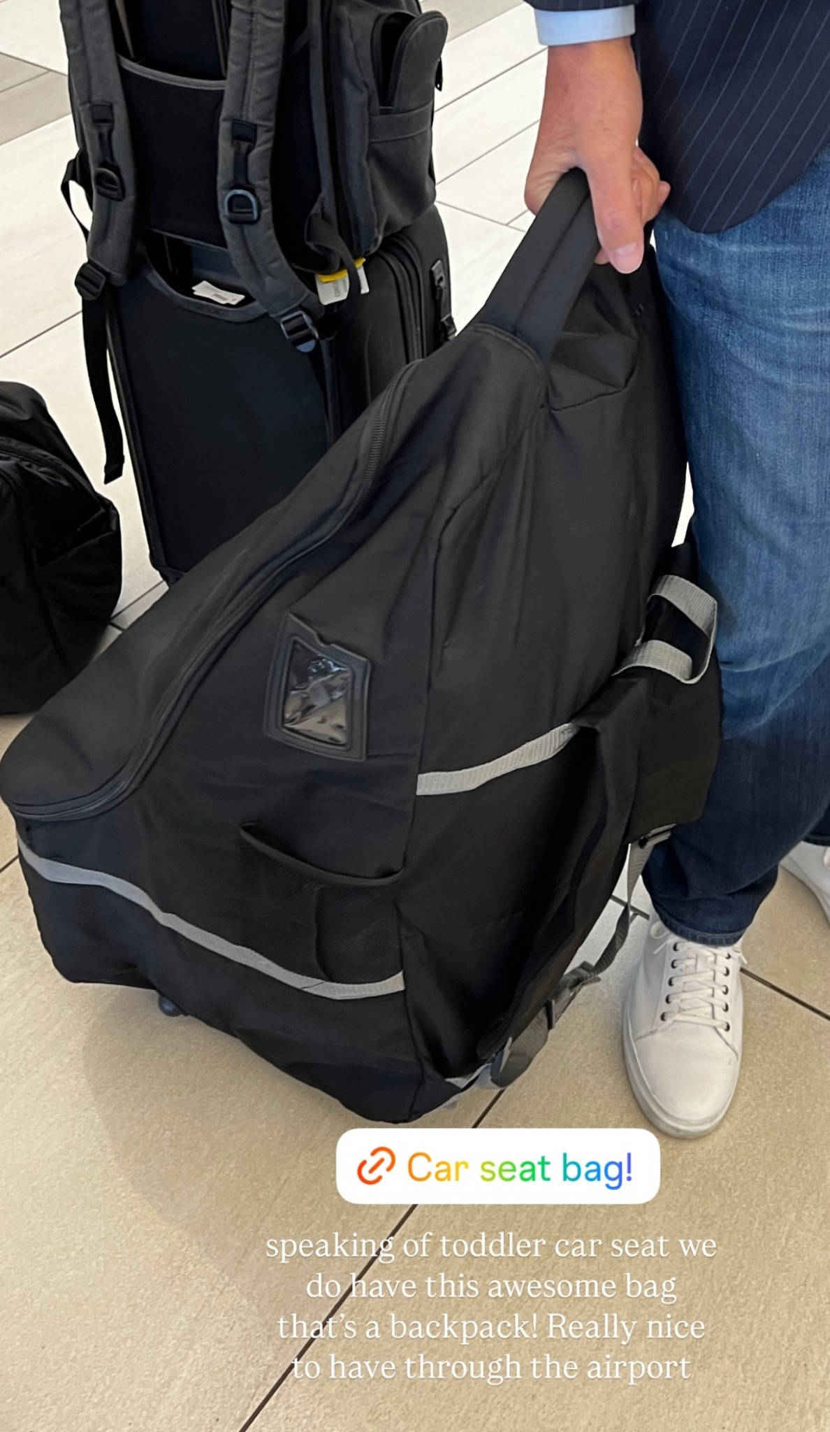 Car seat bag that is a backpack! Perfect for travel/having at the airportt

#LTKFindsUnder50 #LTKFamily #LTKKids