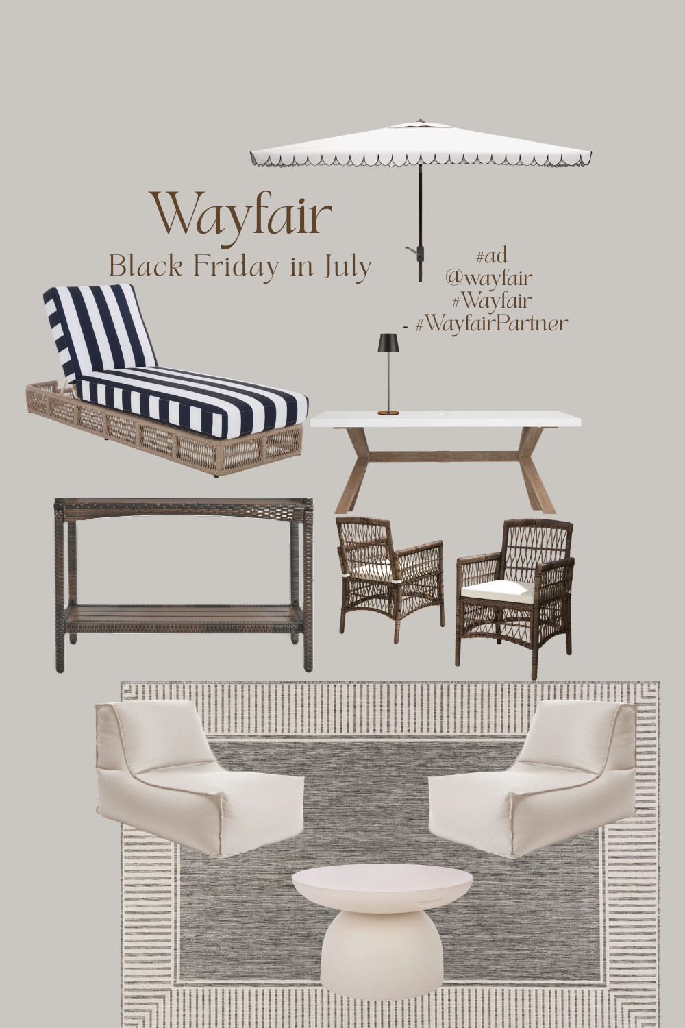 #ad Wayfair's Black Friday in July is here with up to 80% off and free shipping sitewide! From lounge chairs and dining sets to umbrellas, rugs, and accent tables, now's the perfect time to create an outdoor space you'll love all season long.

I've linked all of my favorite finds in this mood board so you can easily recreate the look for less.

✨ Save up to 80% off
✨ Free shipping sitewide
✨ Limited-time deals

@wayfair #Wayfair #WayfairPartner