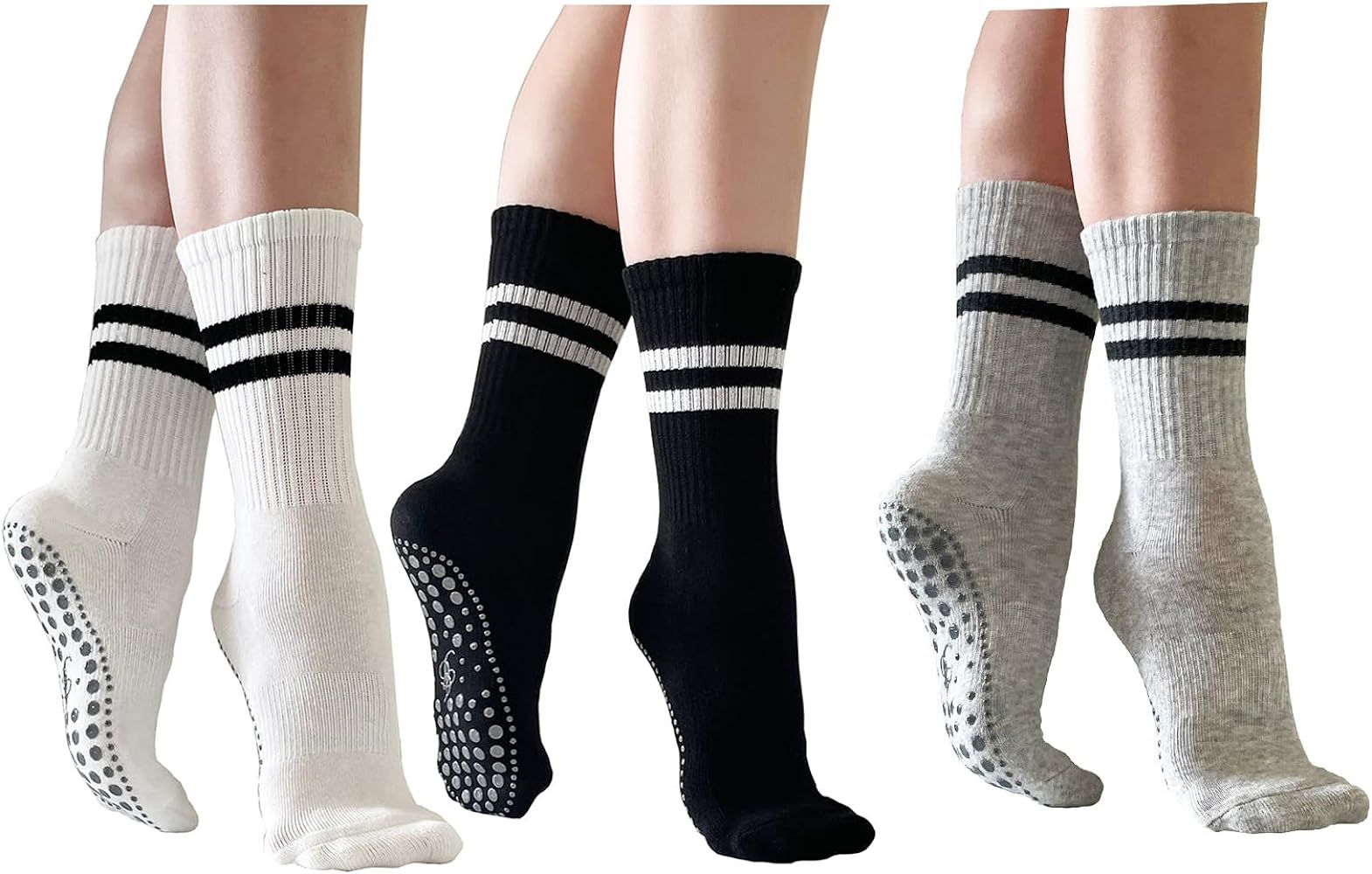 JCZANXI Yoga Socks with Grips for Women, Non Slip Grip Socks for Yoga, Pilates, Barre, Dance | Id... | Amazon (US)