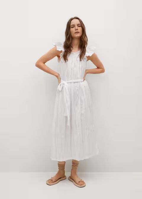 Textured cotton dress | MANGO (US)