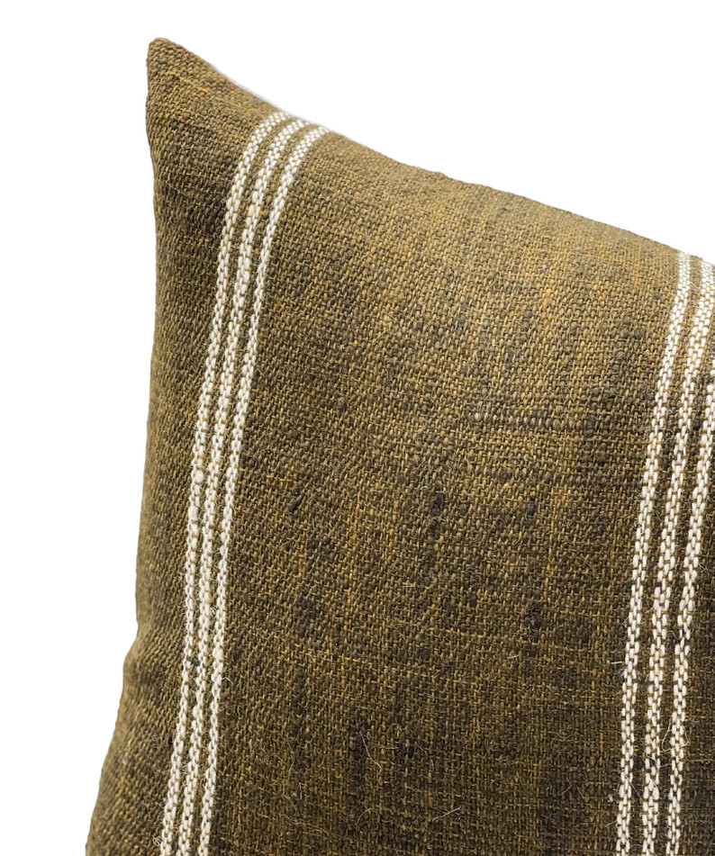 Lumbar Pillow Cover, Indian Wool Pillow Cover, Brown Wool Pillow, Brown and White Pillow Cover 14... | Etsy (US)