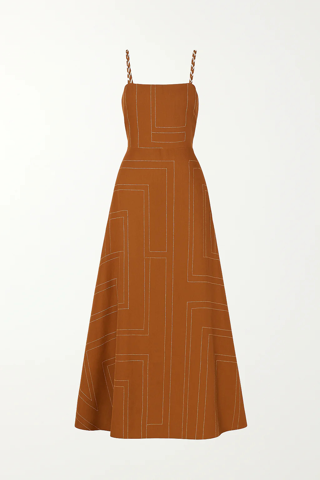 Sol Terracotta Abstract Maxi Dress | 12th Tribe