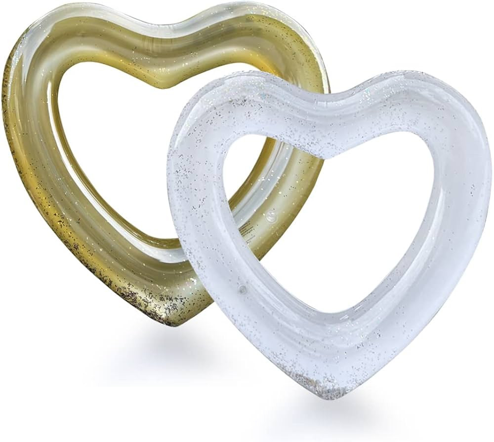 Blublu Park Inflatable Heart Pool Float, 47.3''x39.4'' Sweet Love Swim Rings Float Loungers Tube ... | Amazon (US)