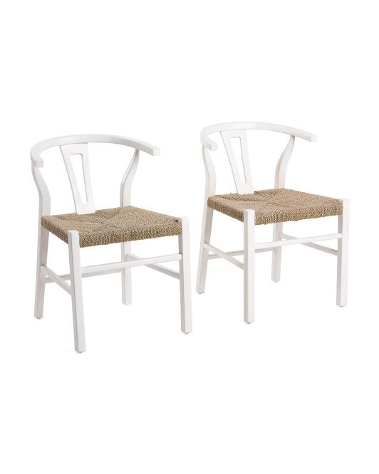 Set Of 2 Wishbone Dining Chairs | TJ Maxx