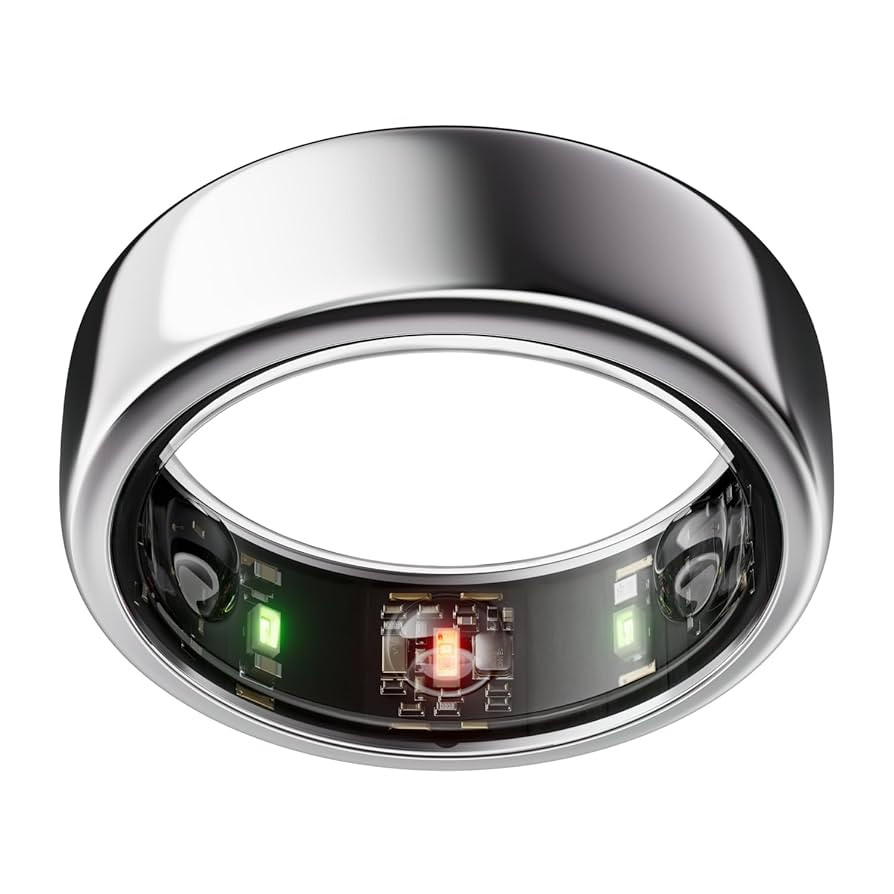 Oura Ring Gen3 Horizon - Silver - Size 11 - Smart Ring - Size First with Oura Ring Gen3 Sizing Ki... | Amazon (US)