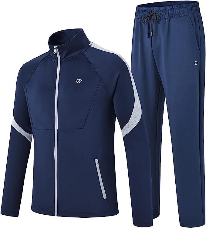 MoFiz Men's Tracksuits Set Long Sleeve Causal Full Zip Running Sports Sweatsuit For Men 2 Piece O... | Amazon (US)