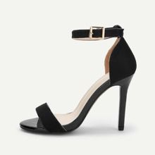 Black Ankle Strap Stiletto Sandals | SHEIN