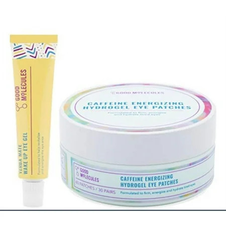 Good Molecules Energizing Eye Kit! Includes Caffeine Energizing Hydrogel Eye Patches and Yerba Mate Wake Up Eye Gel! Under Eye Cream And Eye Patches Reduce Puffiness Brighten And Hydrate Skin! | Walmart (US)
