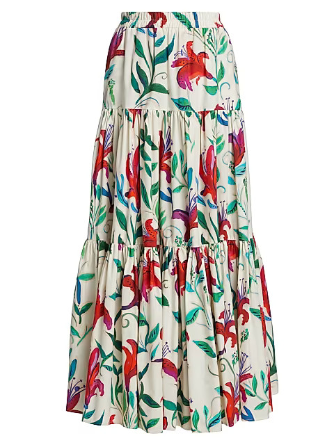 Big Printed Tiered Maxi Skirt | Saks Fifth Avenue